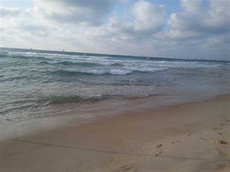 Ashdod beach stock image. Image of reflection, sand - 191058759