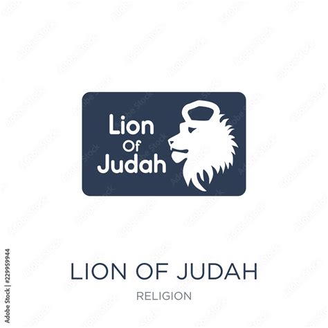 Lion of Judah icon. Trendy flat vector Lion of Judah icon on white background from Religion ...