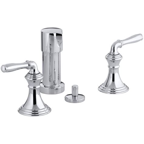 KOHLER Devonshire 2-Handle Bidet Faucet in Polished Chrome with Vertical Spray-K-412-4-CP - The ...