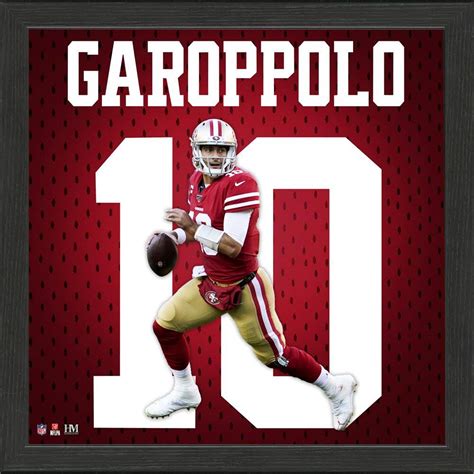 Highland Mint Jimmy Garoppolo Impact Jersey Framed Photo - WGL-03