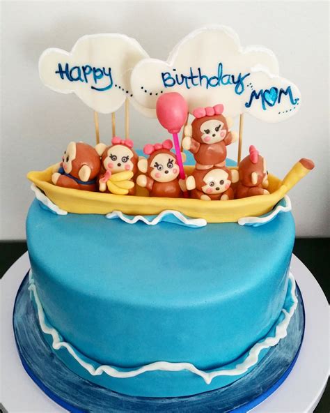 Monkichi Cake, for a mom who loves monkey. Each monkey represents a ...