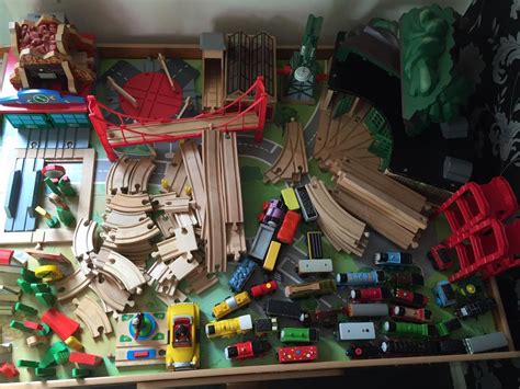 Wooden train table with huge collection of track, trains and accessories! Stourbridge, Sandwell