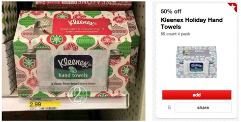 Target: 50% Off Kleenex Holiday Hand Towels Cartwheel Savings Offer