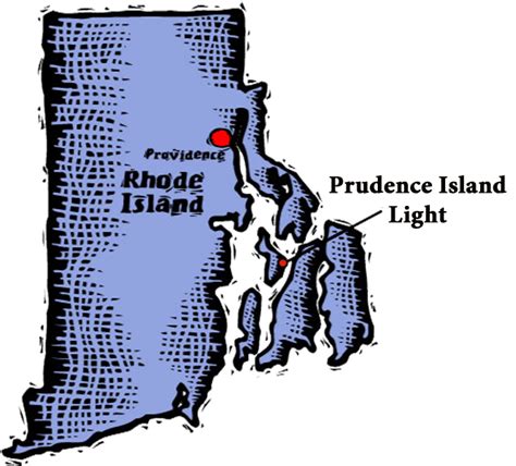 Location of Prudence Island Light