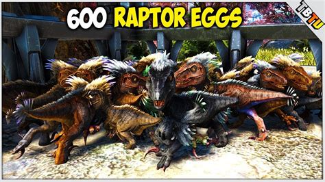 600 RAPTOR EGGS! RAPTOR COLOR MUTATIONS! Ark Survival Evolved Mutation Zoo - YouTube