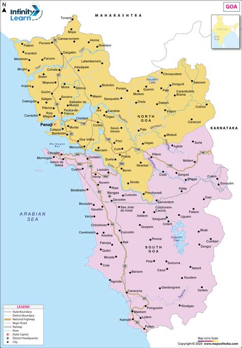 Map of Goa - State, Districts Information and Facts | IL