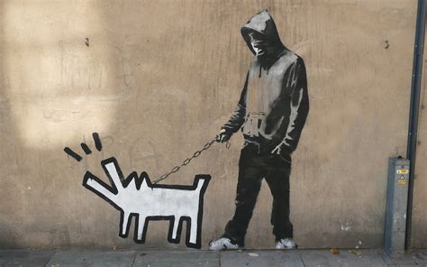 Banksy Oeuvre Chien Télécharger - AfficheJPG