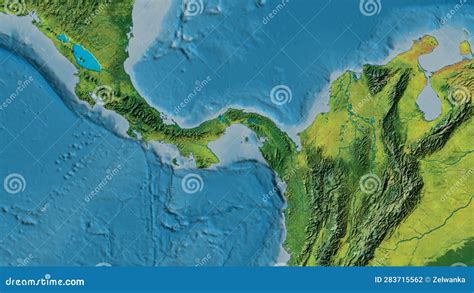 Panama Area. Topographic Map Stock Illustration - Illustration of ...