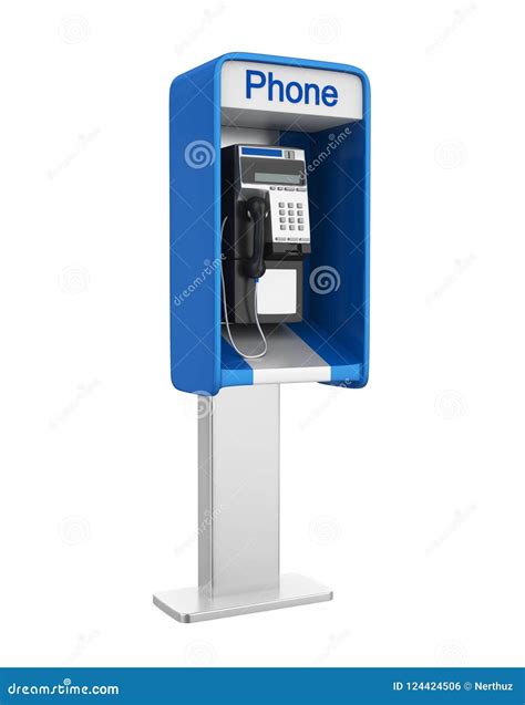 Payphone Booth Isolated stock illustration. Illustration of white ...