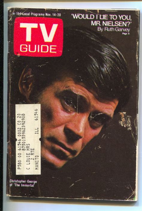 TV Guide 11/14/1970-The Immortal-Christopher George cover Eastern ...