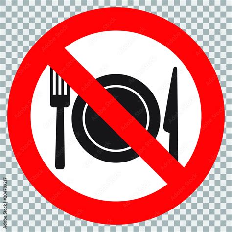 Do not eat sign. No eat and drink vector sign. No eating allowed sign ...