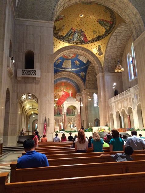 Sunday Mass At Basilica Of The National Shrine Editorial Photography - Image of shrine, church ...