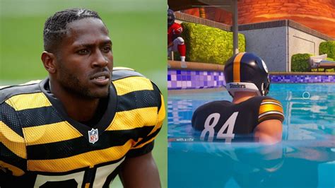 Antonio Brown faces backlash from fans for imitating absurd pool incident in Fortnite - “You ...