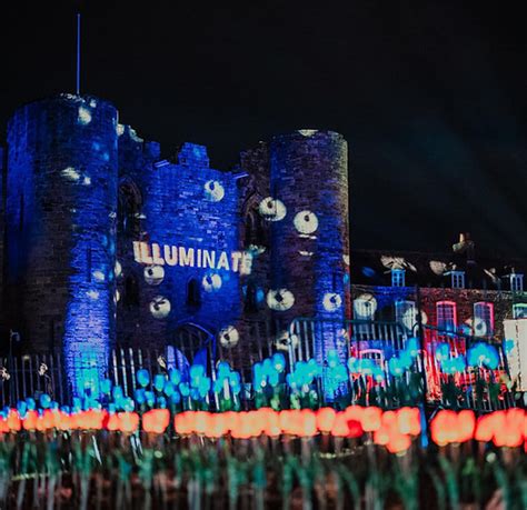 Illuminate - Guildford's Winter Light Trail - Guildford Castle, England