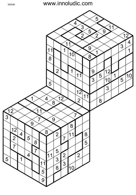 3D Combined | Sudoku printable, Sudoku, Sudoku puzzles