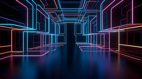 Premium AI Image | Neon dreams wallpaper