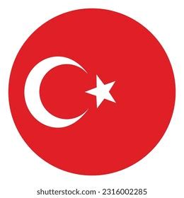 Bandera de Turquía en círculo. Círculo: vector de stock (libre de ...