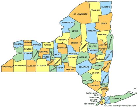 Printable New York Maps | State Outline, County, Cities