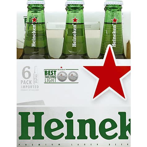 Heineken Beer, Premium Lager, 6 Pack 6 ea | Buehler's