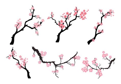 Peach Blossom Tree Vector 142976 Vector Art at Vecteezy