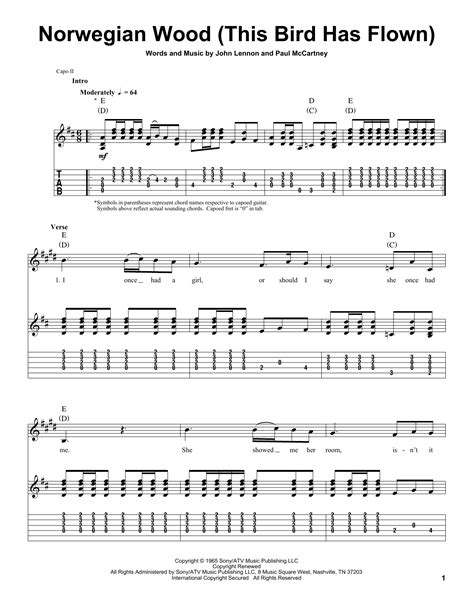 Norwegian Wood (This Bird Has Flown) | Sheet Music Direct