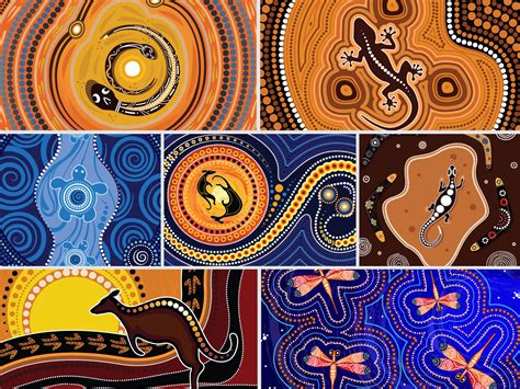 Aboriginal art vector graphics by Hello Vector on Dribbble