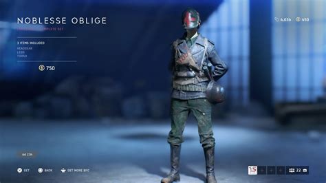 Noblesse Oblige Set : r/BattlefieldCosmetics