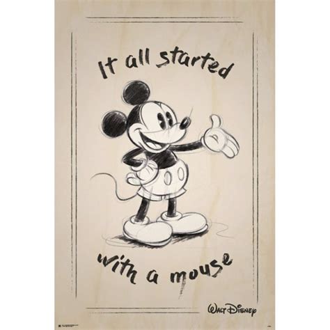 Disney - Mickey Mouse - It All Started With A Mouse Poster - Toys and ...