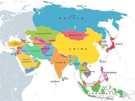 What Are The Five Regions of Asia? - WorldAtlas