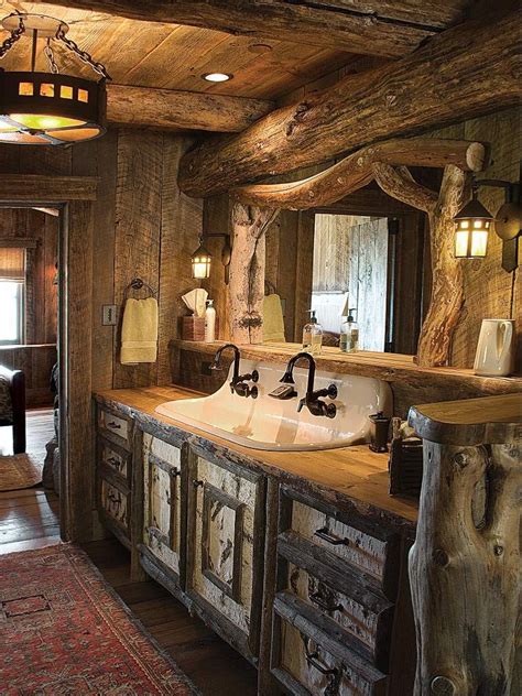 Rustic vanity Cabin Bathrooms, Rustic Bathrooms, Dream Bathrooms ...