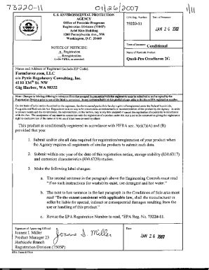 Fillable Online U.S. EPA, Pesticide Product Label, , 01/26/2007 ...