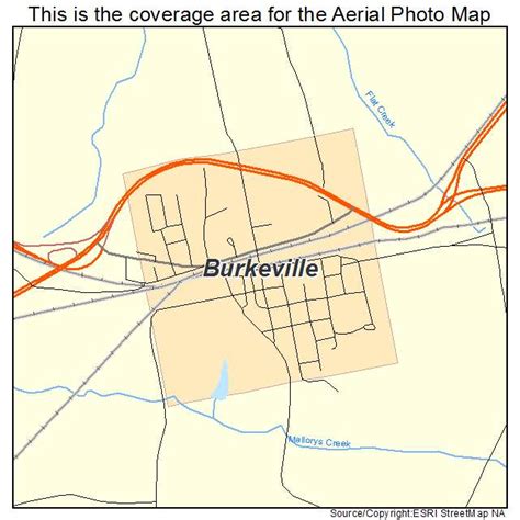 Aerial Photography Map of Burkeville, VA Virginia