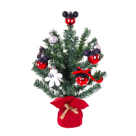 Disney, Mickey Mouse Christmas Tree, 16 inches Tall, Black, Red and ...