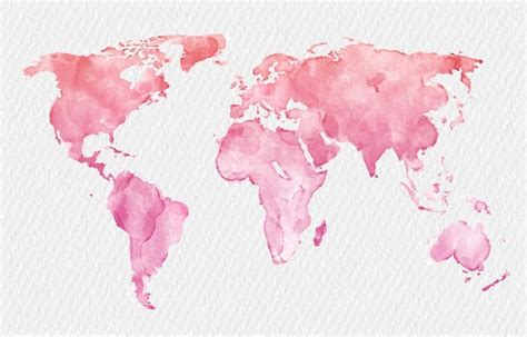 Watercolor World Map