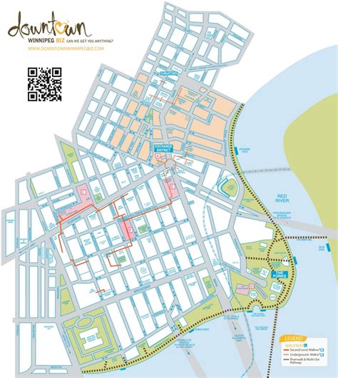 Winnipeg Skywalk Map