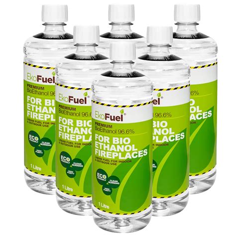 Buy EKOFUEL (6 Litre) Premium Bioethanol Fuel – Bio Ethanol Liquid Fuel for Fires Pits ...