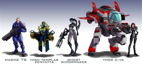 Overwatch Blizzard mashup skins by wildcard24 on DeviantArt