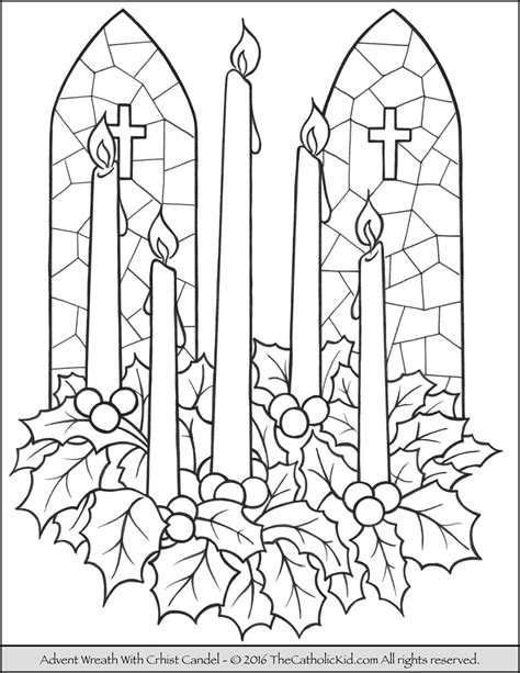 Advent Wreath Coloring Page