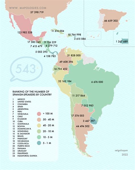 Spanish Speaking Countries Map