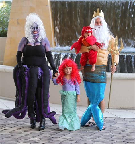 Family costume. adorable. the little mermaid. Ursula. DIY | Mermaid halloween costumes, Cute ...