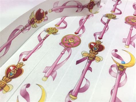 Magical girl wand Washi Tape anime girl wand sailor moon stick | Etsy