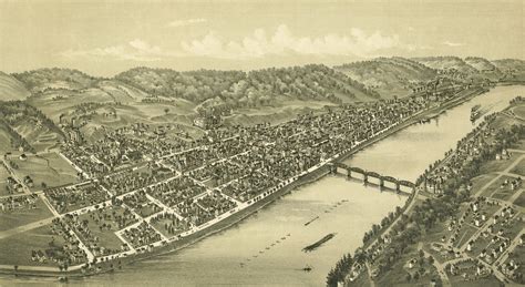 Beautifully restored map of Kittanning, PA from 1896 - KNOWOL