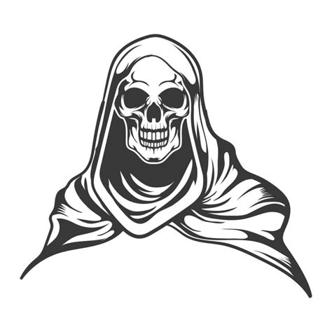 Spooky grim reaper Ghost Costume skull vector design 36249667 Vector Art at Vecteezy