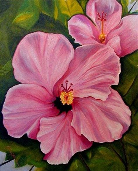 Pink Flower Painting, Watercolor Flowers, Watercolor Paintings, Canvas Painting, Canvas Art ...