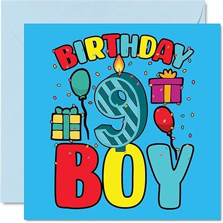 Amazon.com : CENTRAL 23 Ninth Birthday Card for Boys - 'Dinosaur 9th Birthday' - Happy 9th ...