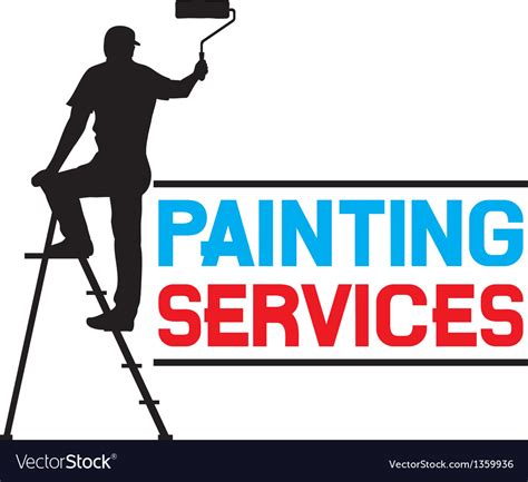 Painting services design - man the wall Royalty Free Vector