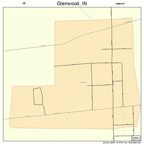 Glenwood Indiana Street Map 1828062