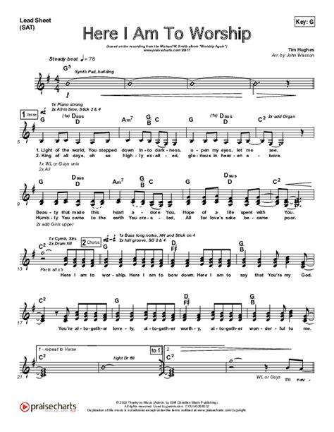 Here I Am To Worship Sheet Music PDF (Michael W. Smith) - PraiseCharts