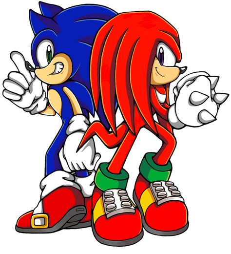 Coloriage Sonic et Knuckles à imprimer