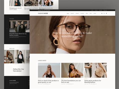 Fashionise - Fashion Blog Free Figma Website Design - TemplatesJungle.com